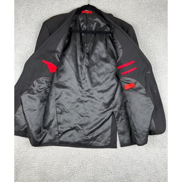 Alain Dupetit Sport Coat Mens 38S Black Two Button Lined Blazer Suit Jacket - Picture 2 of 12